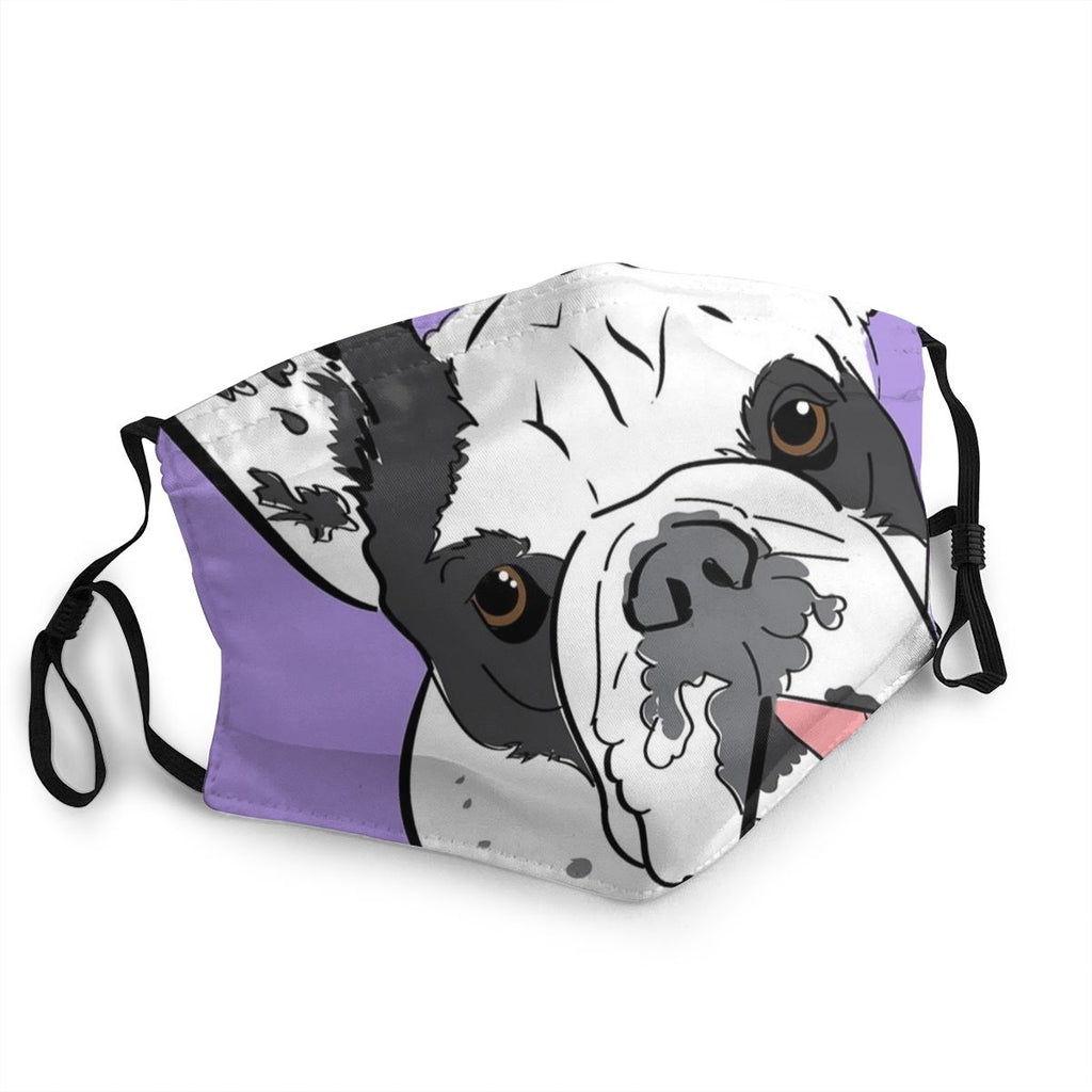 Purple French Bulldog Face Mask