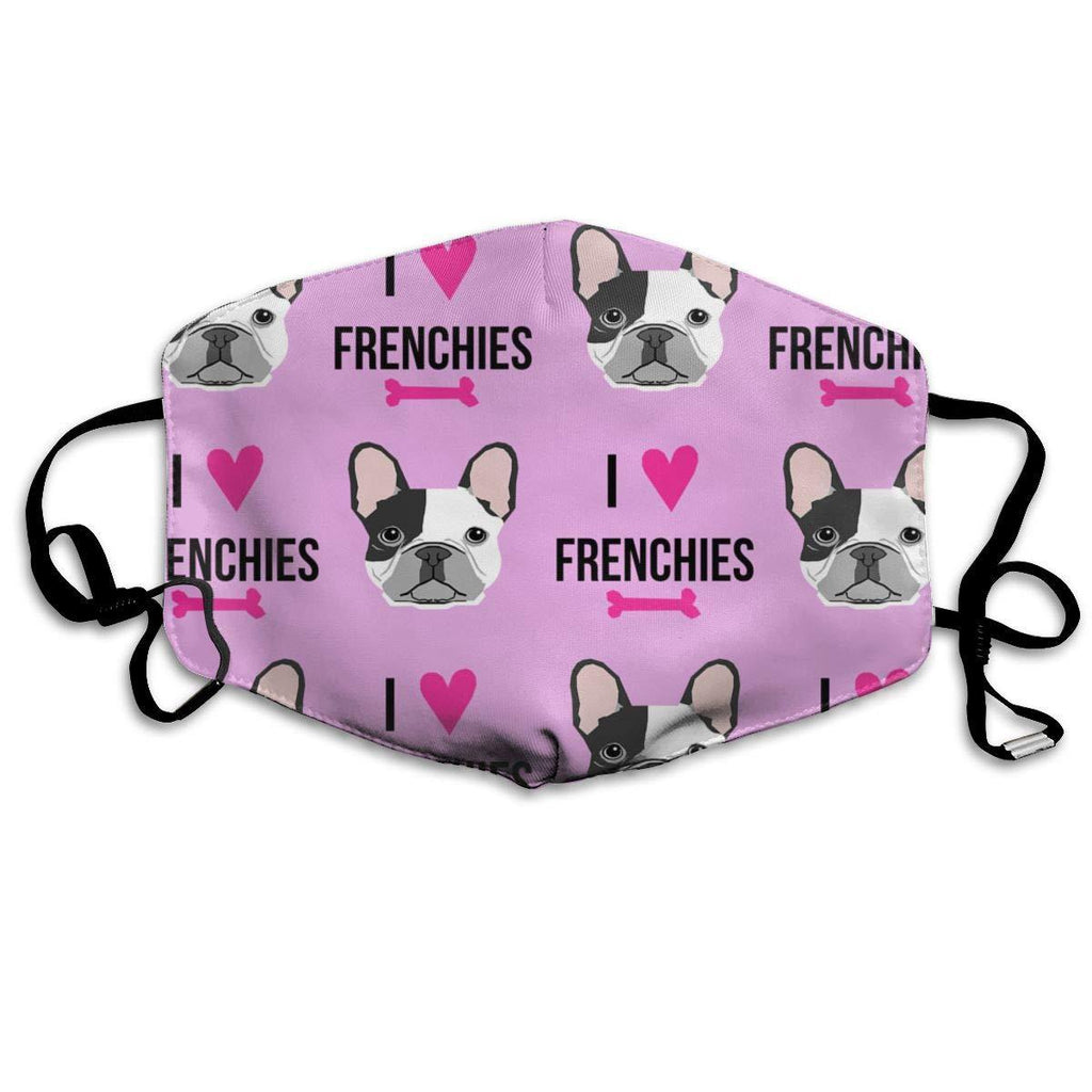 I LOVE FRENCHIES French Bulldog Face Mask